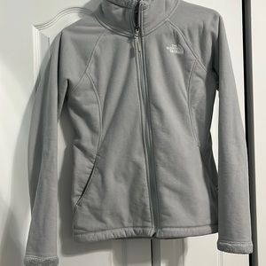 North Face grey fleece jacket